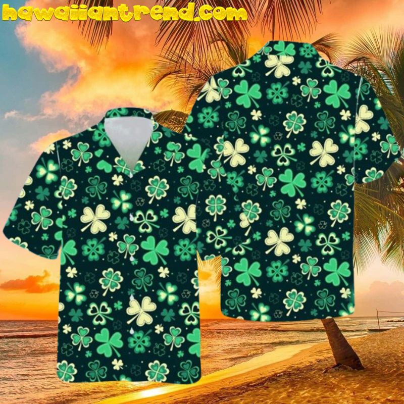 Lucky Clover St Patrick’s Day Irish Green Hawaiian Shirt