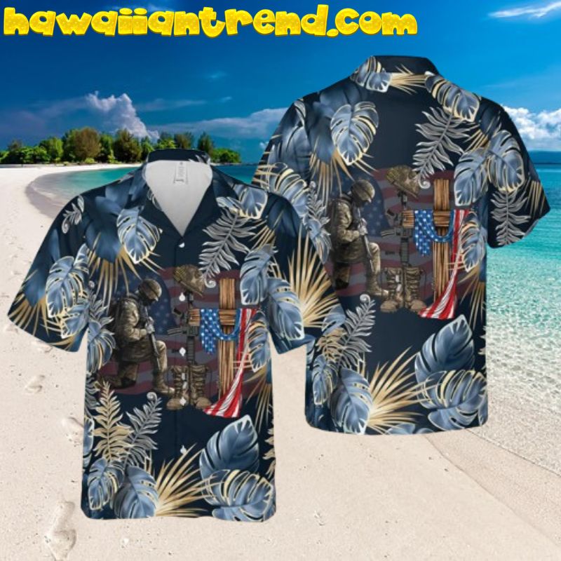 Never Forget Honor The Fallen Veteran Hawaiian Shirt