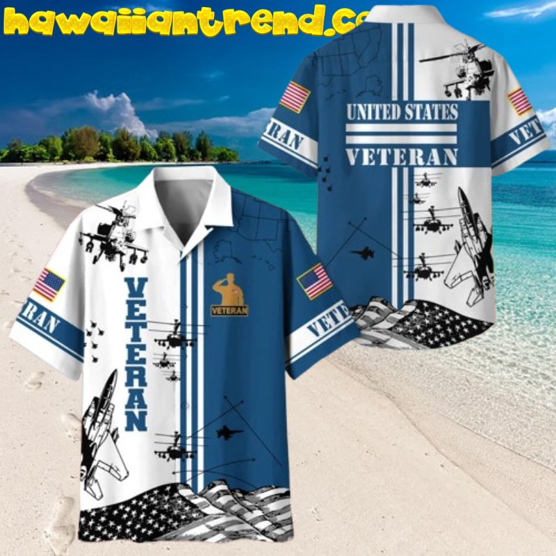 United States Veteran Helicopter US Army Hawaiian Shirt