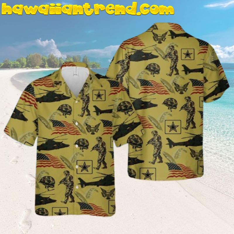US Army Airforce WWII Military Vintage 90’s Hawaiian Shirt