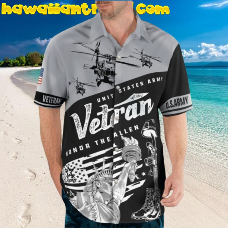 US Army Veteran Liberty Honor The Fallen Aloha Hawaiian Shirt