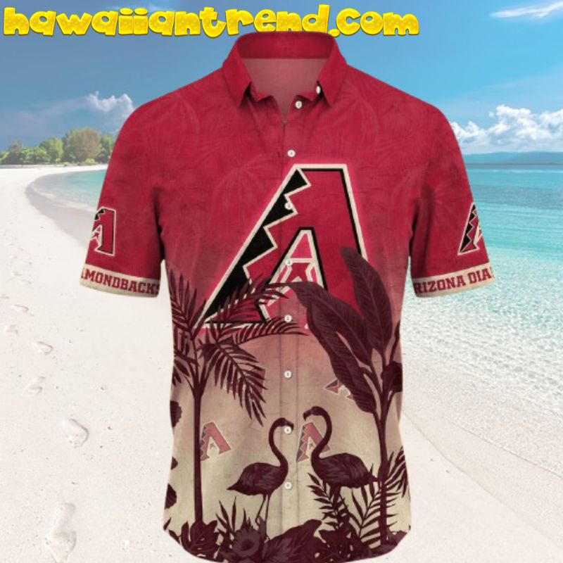 Arizona Diamondbacks MLB Flamingo Banana Tree Hawaiian Shirt