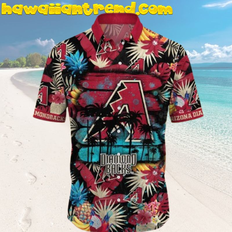 Arizona Diamondbacks MLB Tropical Flower Pine Apple Vintage Hawaiian Shirt