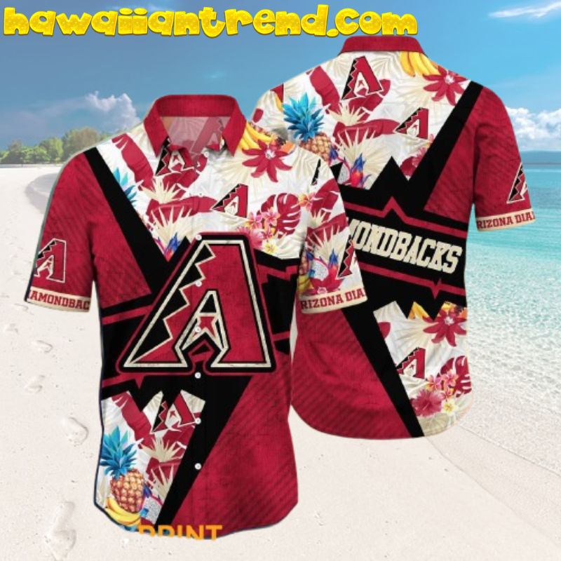Arizona Diamondbacks MLB Tropical Fruit And Leaves Banana Hawaiian Shirt