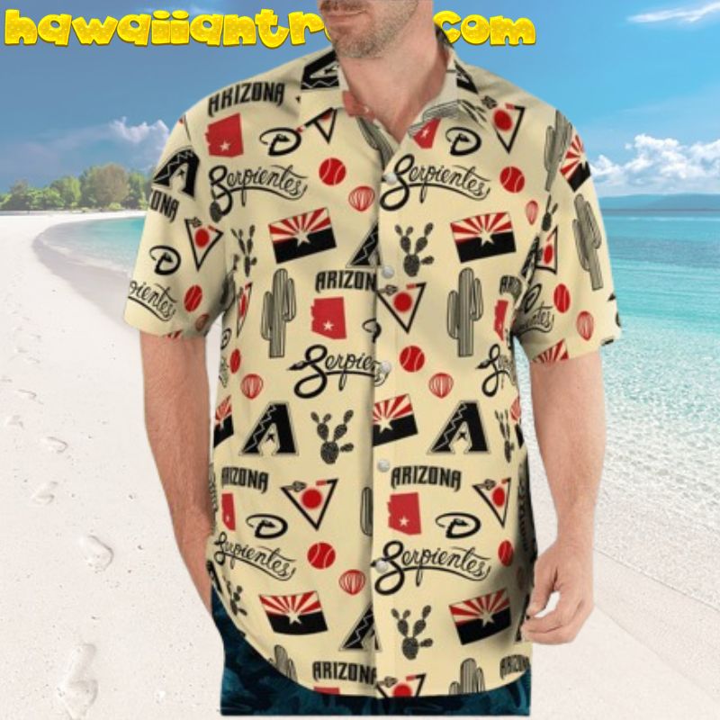 Diamondbacks City Connect Serpienles Iconic Pattern Hawaiian Shirt