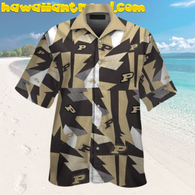 Ncaa Purdue Boilermakers Gold Black Trending Hawaiian Shirt