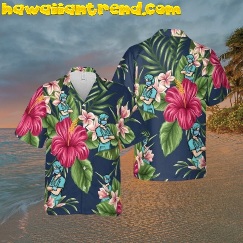 Nurse Hibicus Aloha Hawaiian Shirts For Men, Women