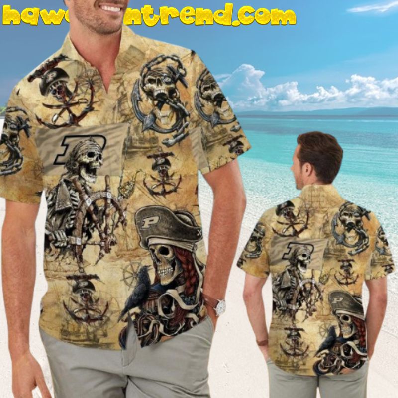 Purdue Boilermakers Pirates Captain Hawaiian Shirt