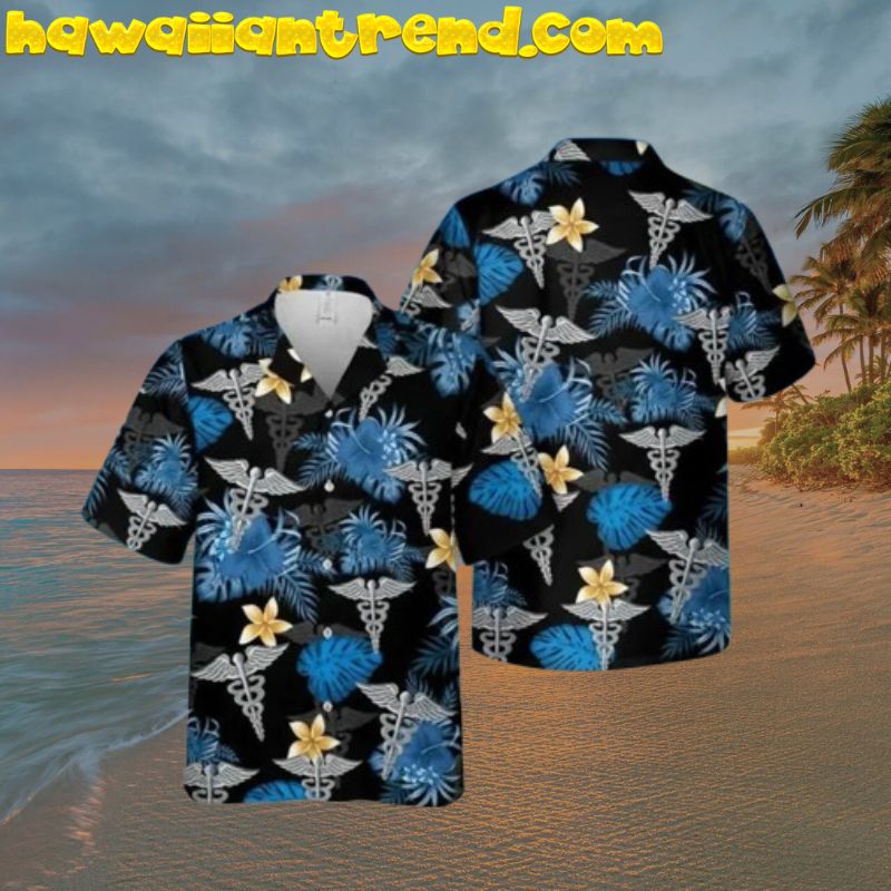 US Navy Hospital Medical Geek Nurse Hawaiian Shirt