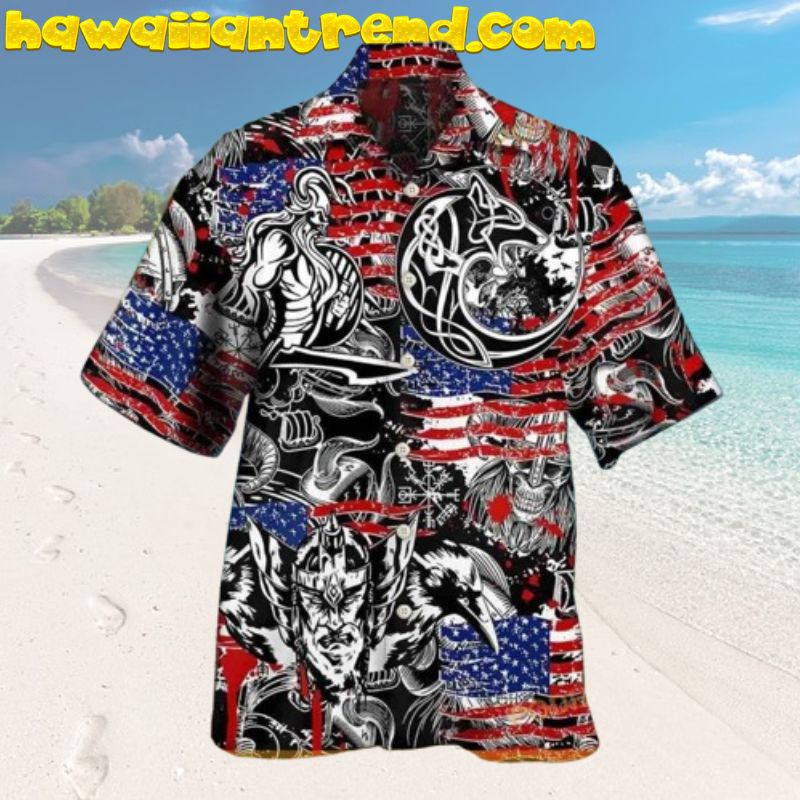 Viking Independence Day Odin Warrior The God Hawaiian Shirt