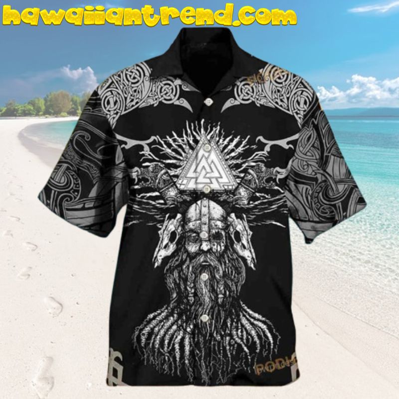 Viking Victory Life Black Aloha Hawaiian Shirt