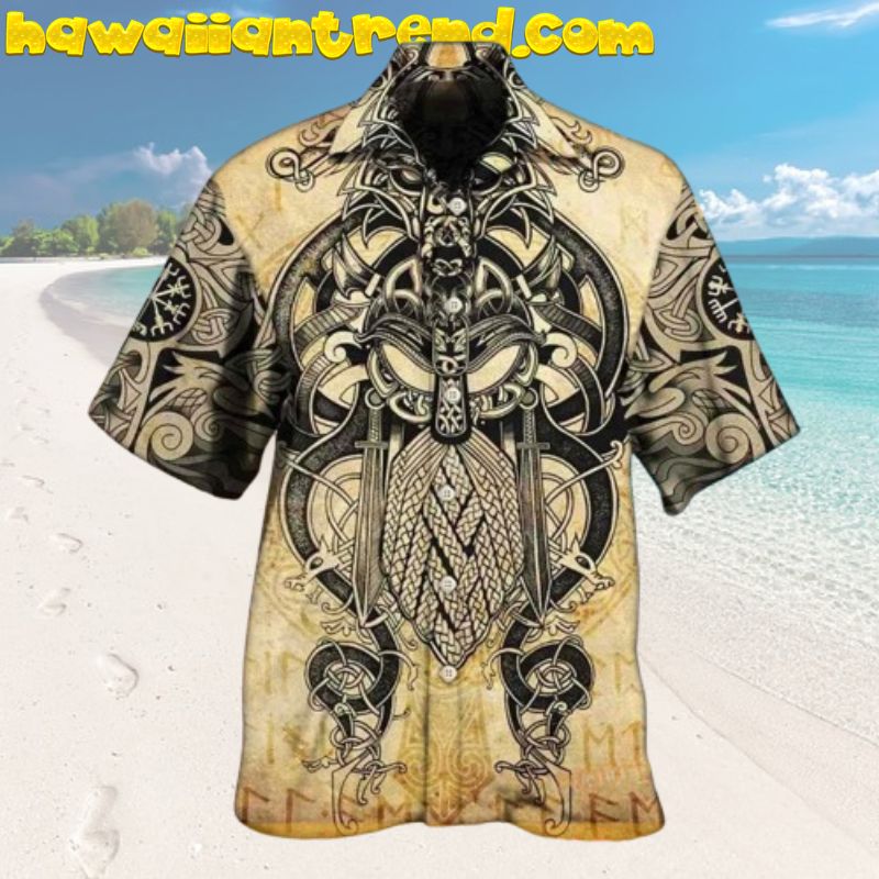 Viking Warrior Blood Pattern Cool Style Hawaiian Shirt
