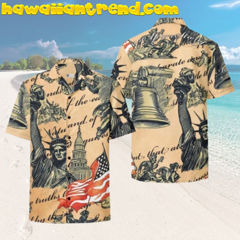 250th Anniversary Liberty Theme Patriotic Hawaiian Shirt