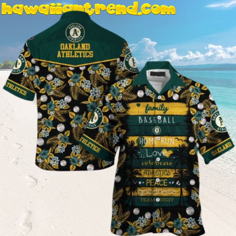 Athletics Oakland MLB Team Hawaiian Shirt For Summer Vacation