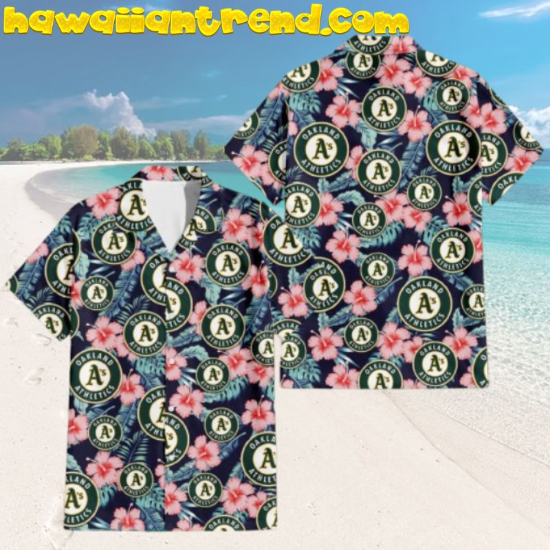 Athletics Oakland MLB Tropical Summer Pineapple Flower Hawaiian Shirt