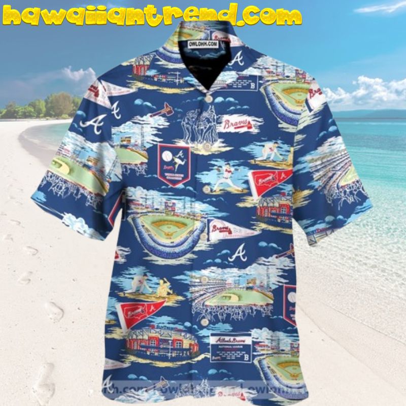 Atlanta Braves Scenic Stadium Design Hawaiian Shirt For Men Women