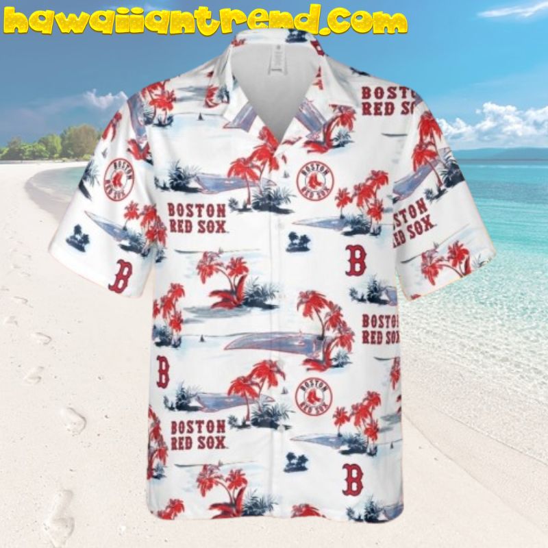 Boston Red Sox Aloha Summer Beach Palm Trees Island Hawaiian Shirt For Men Women