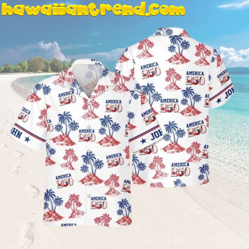 Happy 4th of July Patriotic Skeleton Hawaiian Shirt