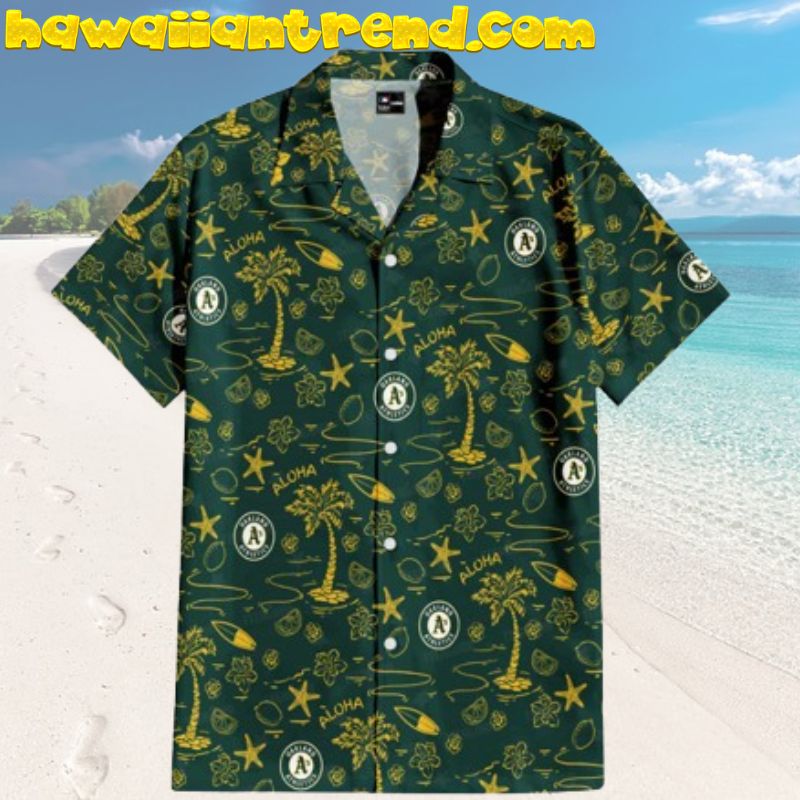 Oakland Athletics Aloha Paradise Island Vintage Hawaiian Shirt