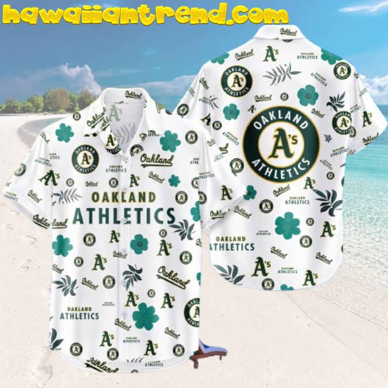 Oakland Athletics Sailing Paradise Ocean Blue Theme Hawaiian Shirt
