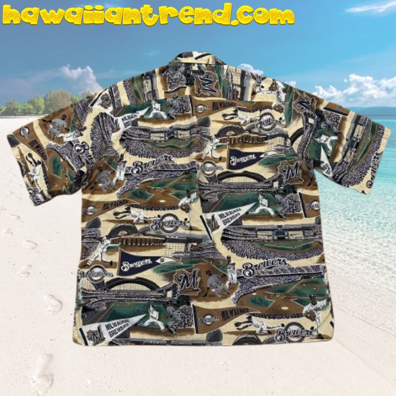 Milwaukee Brewers Stadium Scenic Baseball Style Aloha Hawaiian Shirt For Men And Women