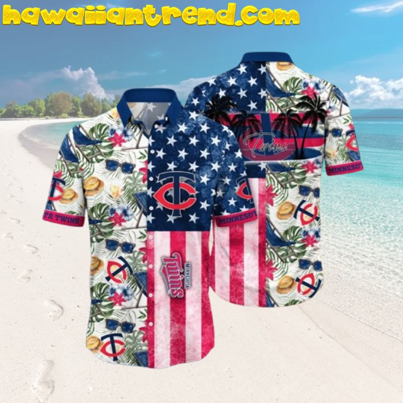 Minnesota Twins Patriotic Paradise Summer Holiday Hawaiian Shirt