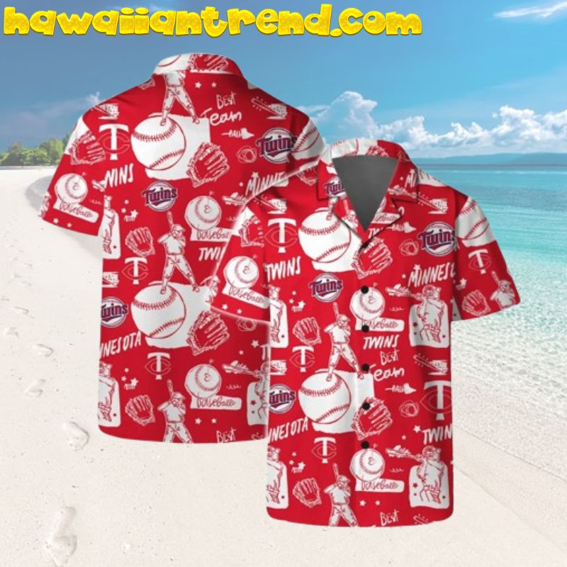 Minnesota Twins Red All-Star Best Team Aloha Hawaiian Shirt