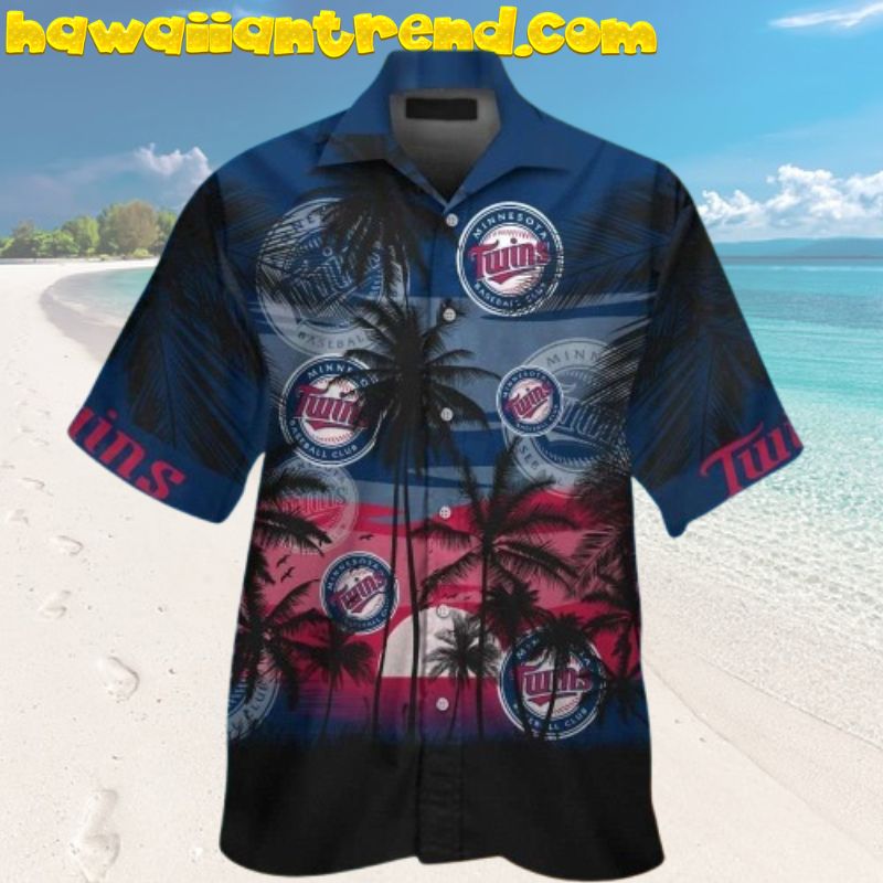 Minnesota Twins Tropical Beach Sunset Aloha Hawaiian Shirts For Men Women