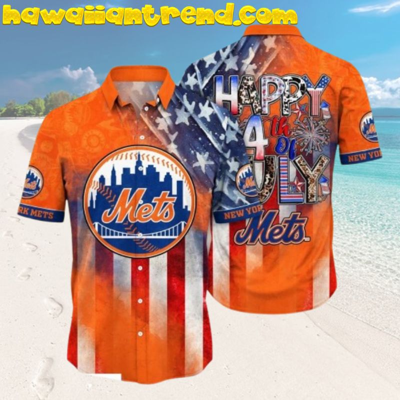 New York Mets 4th Of July Hawaiian Shirt