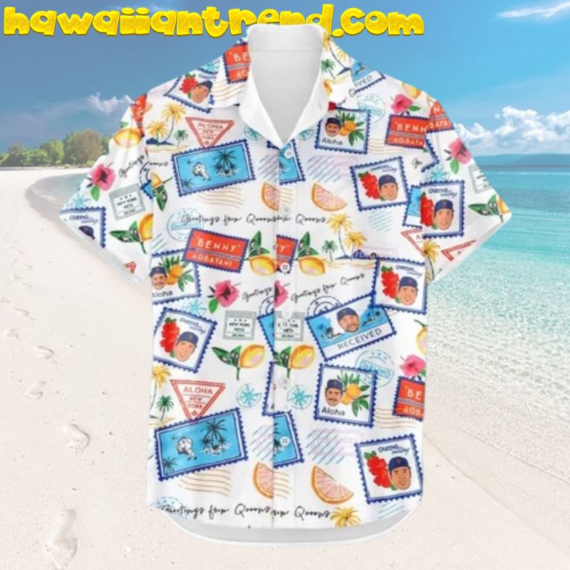 New York Mets Tropical Stamp Aloha Hawaiian Shirt