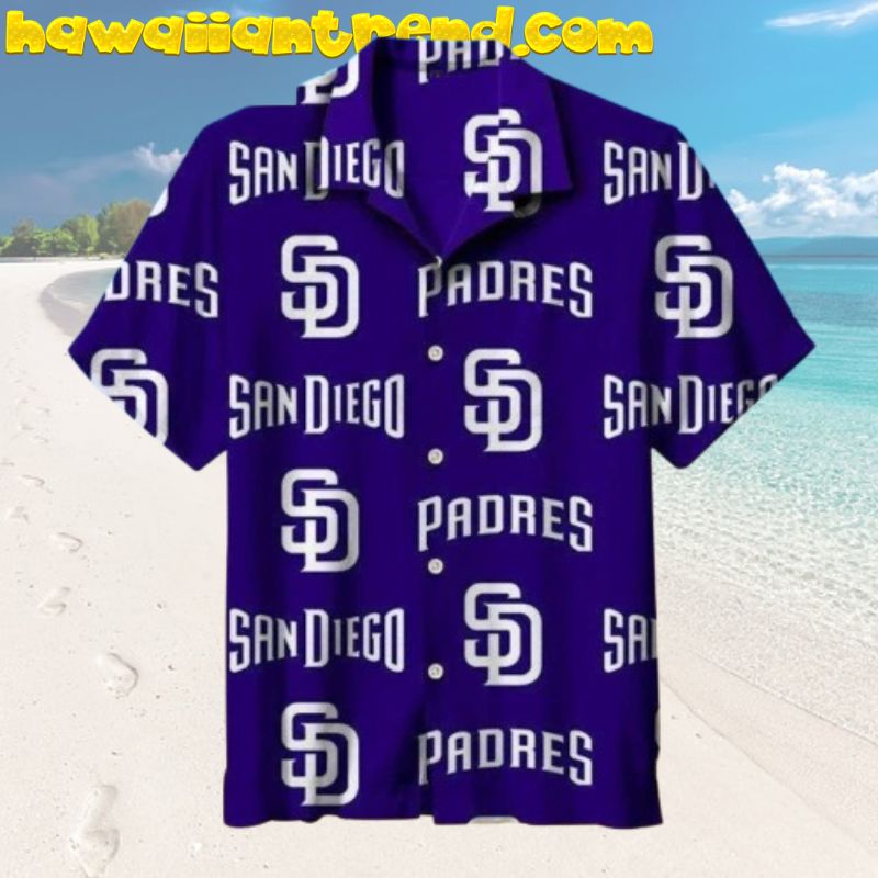 Bold Logo San Diego Padres Simple Design Hawaiian Shirt
