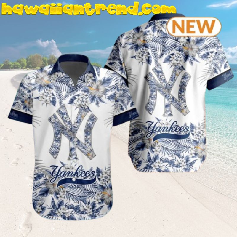 MLB New York Yankees Special Edition Floral Hibiscus Hawaiian Shirt