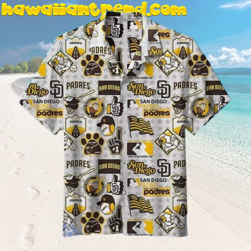 MLB San Diego Padres Iconic Logo Design Vintage Hawaiian Shirt