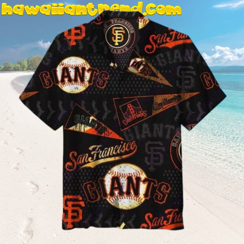 Mlb San Francisco Giants Triangle Vintage Design Hawaiian Shirt