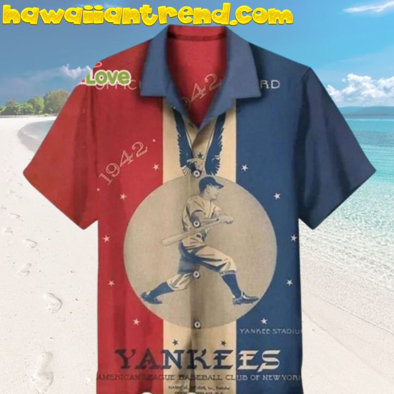 New York Yankees 1942 MLB Team Vintage Design Hawaiian Shirt