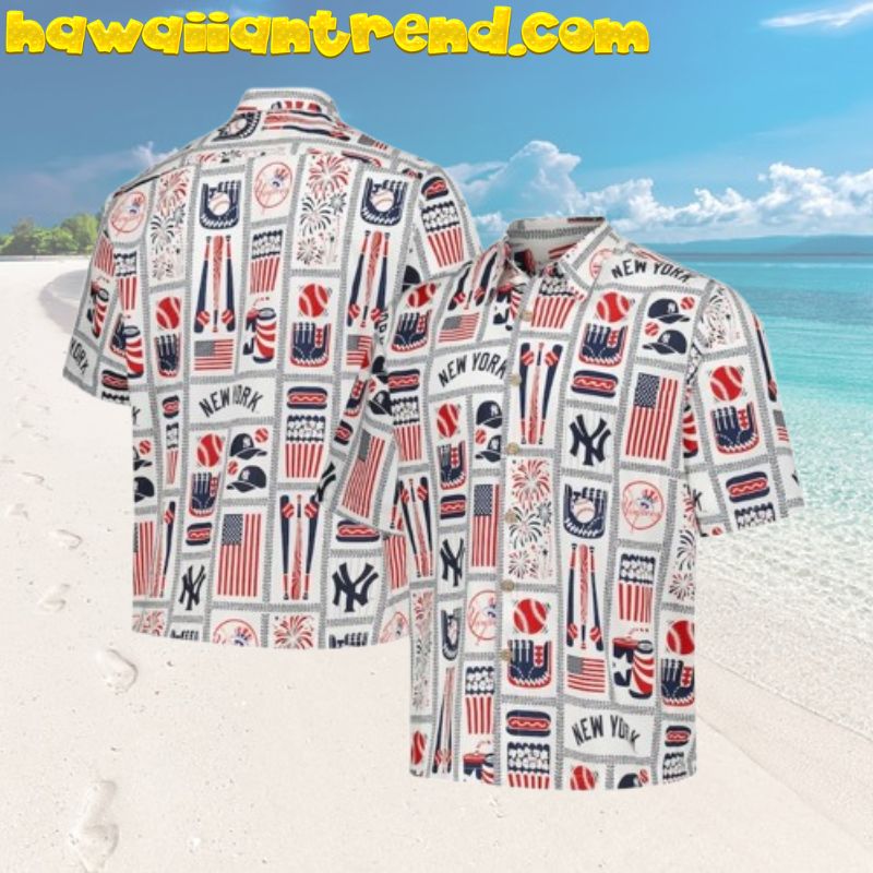 New York Yankees Americana Celebration Iconic Time Hawaiian Shirt