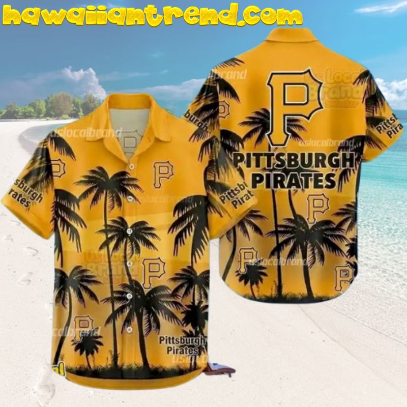 Pittsburgh Pirates Coconut Tre On Summer Beach Short Sleeve Hawaiian Shirt