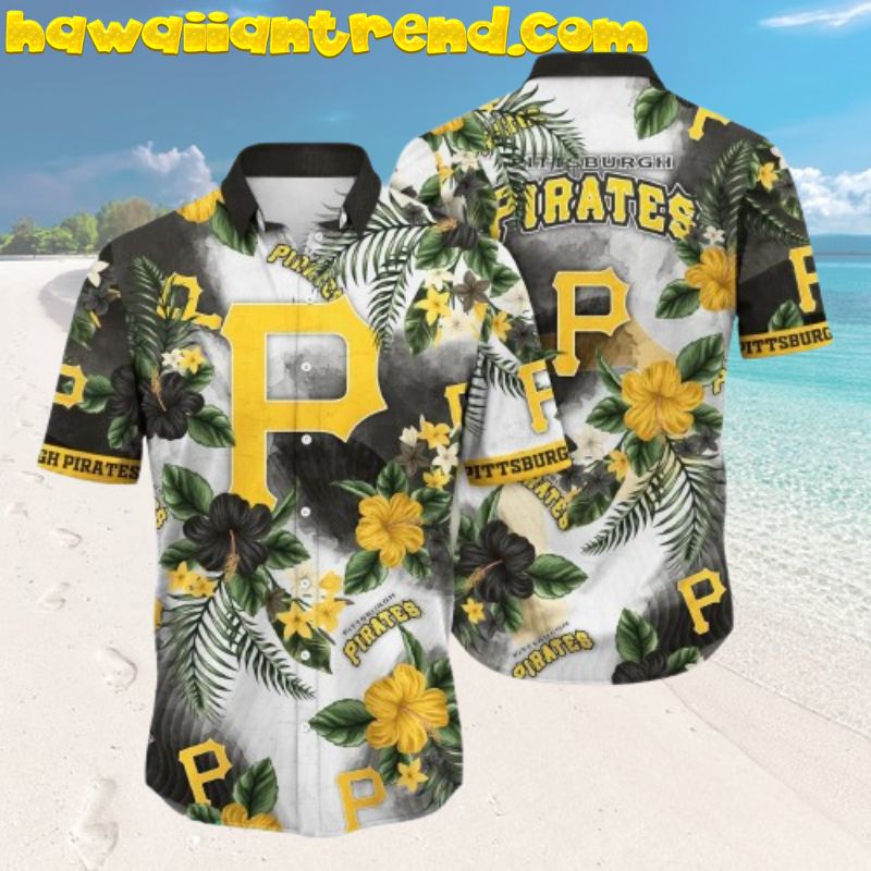 Pittsburgh Pirates MLB Logo Flower Design Hawaiian Shirt For Men Women