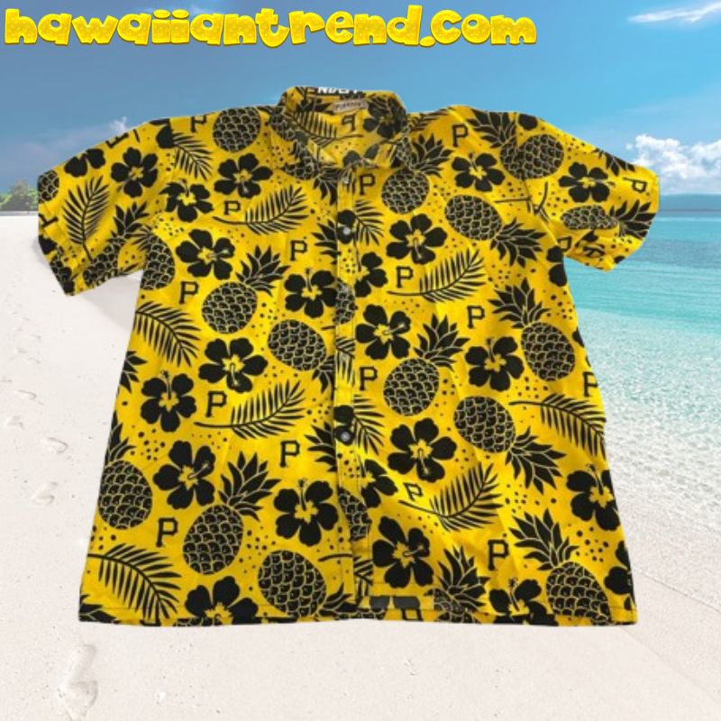 Pittsburgh Pirates Tropical Pattern Pineapple Yellow Theme Hawaiian Shirt