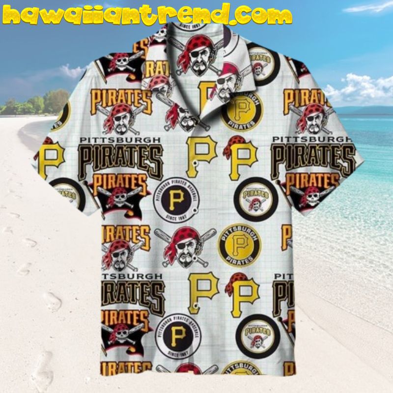 Pittsburgh Pirates Vintage Logo Iconic Design Simple Aloha Hawaiian Shirt