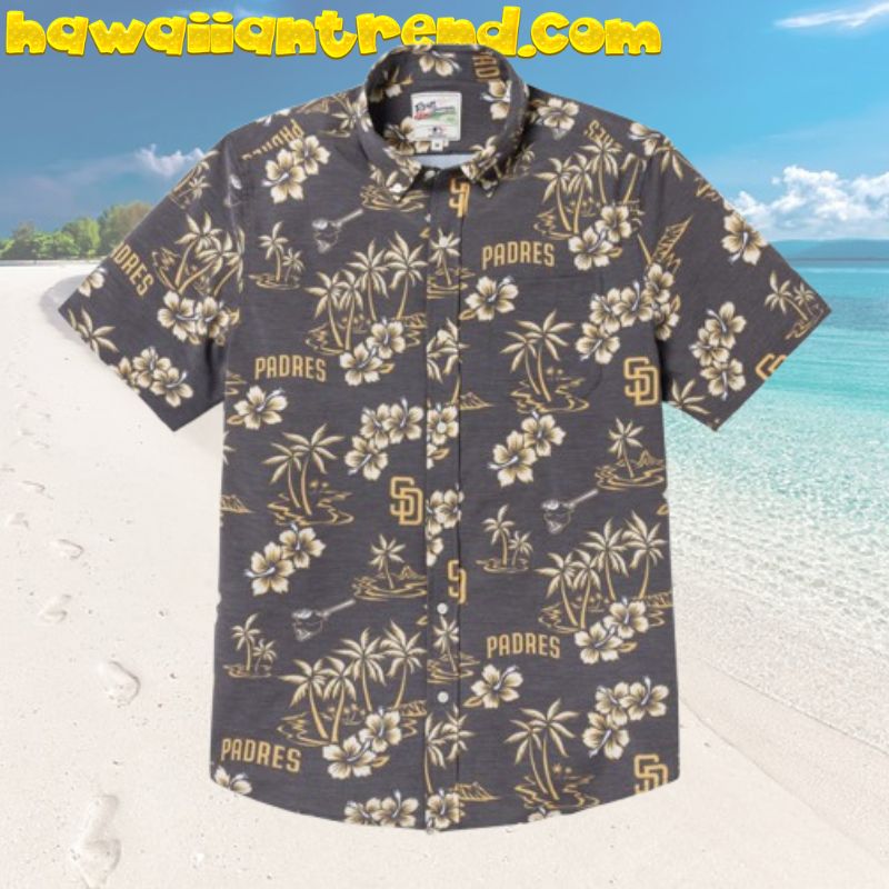 San Diego Padres Island Palm Seamless Design Simple Hawaiian Shirt For Real Fan
