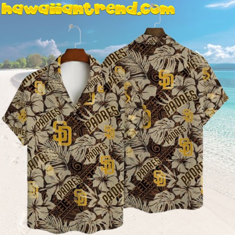 San Diego Padres Coastal Animal Black Hawaiian Shirt For Summer Day