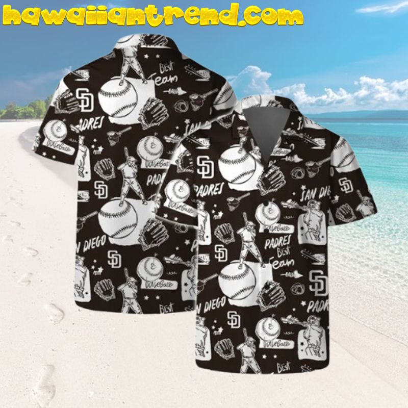 San Diego Padres Sketch Play Iconic Hawaiian Shirt For Fan Lover