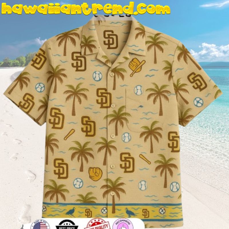 San Diego Padres Splash Vintage Design Simple Hawaiian Shirt