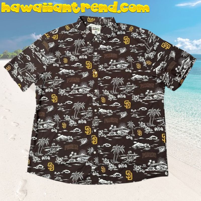 San Diego Padres Tropical Island Vintage Hawaiian Shirt And Shorts For Summer