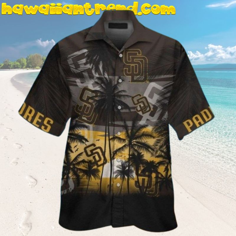 San Diego Padres Tropical Sunset Aloha Hawaiian Shirt