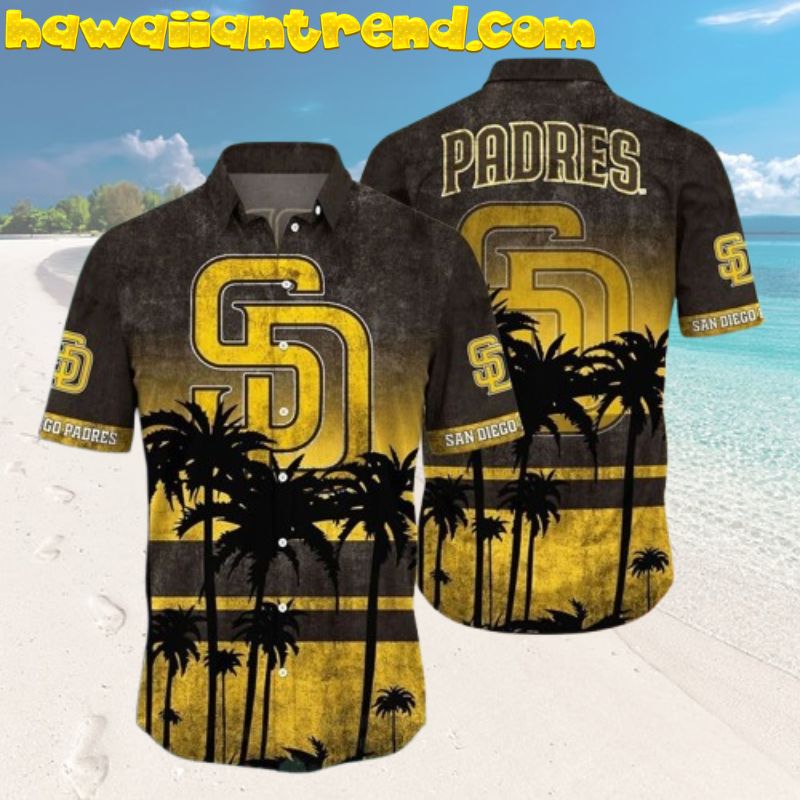San Diego Padres Vintage Design Coconut Island Aloha Hawaiian Shirt