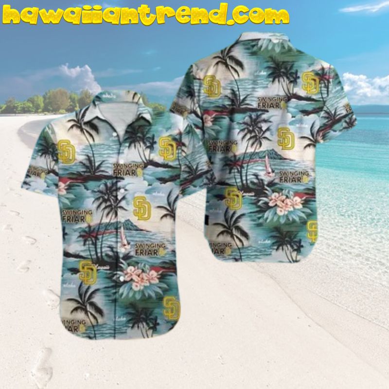 San Diego Padress Friar Mlb Team Summer Beach Aloha Hawaiian Shirt And Short