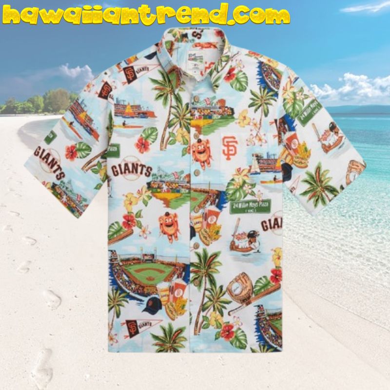 San Francisco Giants Baseball Classic Fit Stadium Iconic Hawaiian Shirt