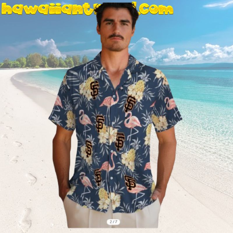 San Francisco Giants Flamingo Pineapple Hawaiian Shirt